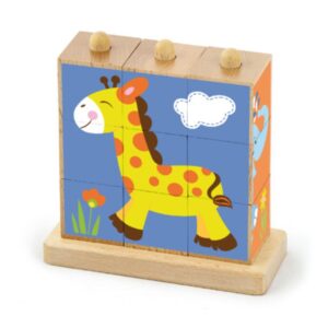 9pcs Stacking Cube Puzzle - Wild Animals