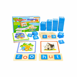 مكعبات قراءة خشبية